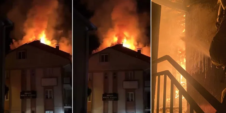 Bursa’da çatı katında çıkan yangın korkuttu