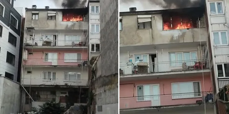 Bursa’da 4 katlı apartmanda çıkan yangın panik yaşattı