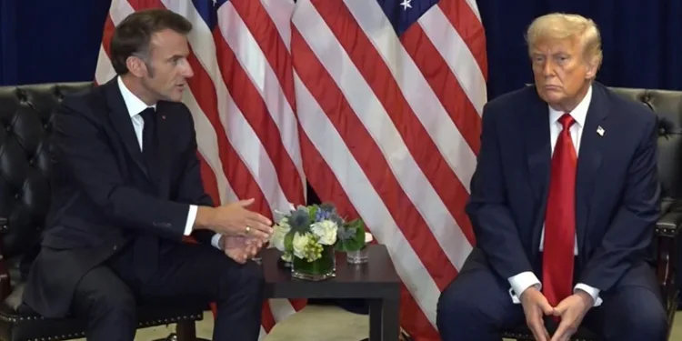 Trump-Macron görüşmesinde Filistin anlaşmazlığı