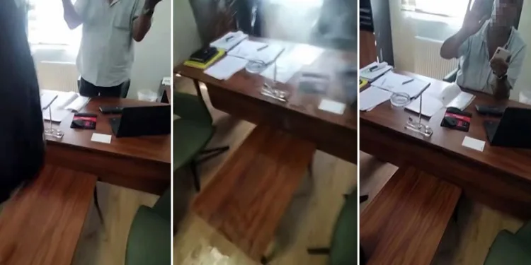İşten çıkarılan kadın, şantiye şefinin üzerine kaynar su döktü