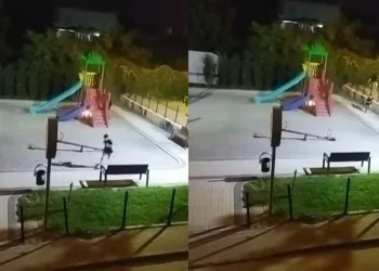 Bursa’da çocuklar oyun parkını ateşe verdi