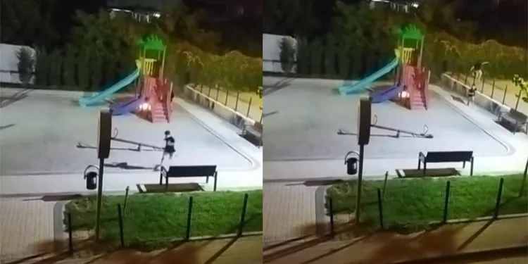 Bursa’da çocuklar oyun parkını ateşe verdi