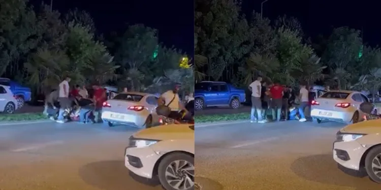 Bursa’da yol verme tartışması kavgaya dönüştü: O anlar kamerada