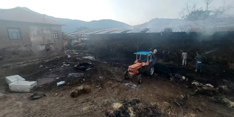 Rögar çukuruna düşen motosikletin sürücüsü ağır yaralandı