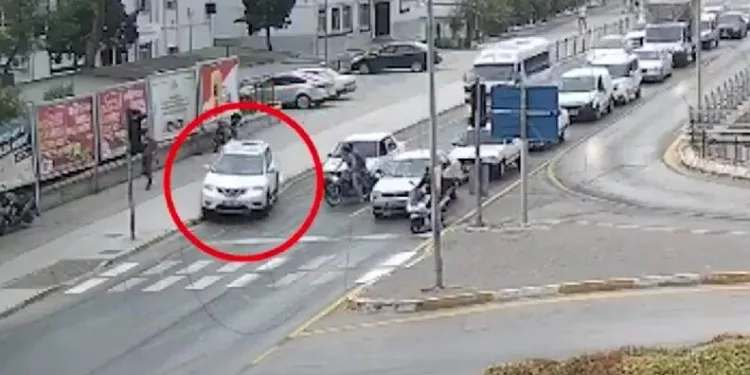 Ağaç otomobilin üzerine devrildi
