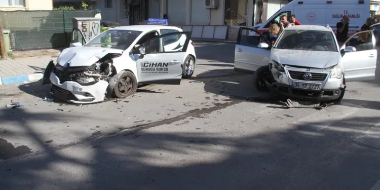 Ağaç otomobilin üzerine devrildi