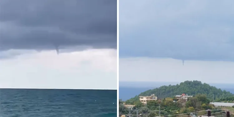 Alanya’da denizde hortum çıktı