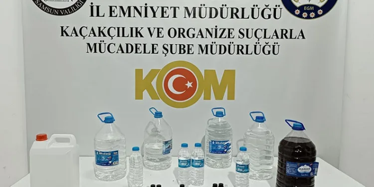 Samsun’da sahte içki operasyonu