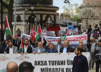 Bursa’da Filistin’e destek yürüyüşü