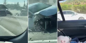 Maganda dehşeti: Bebekli otomobili sıkıştırdı