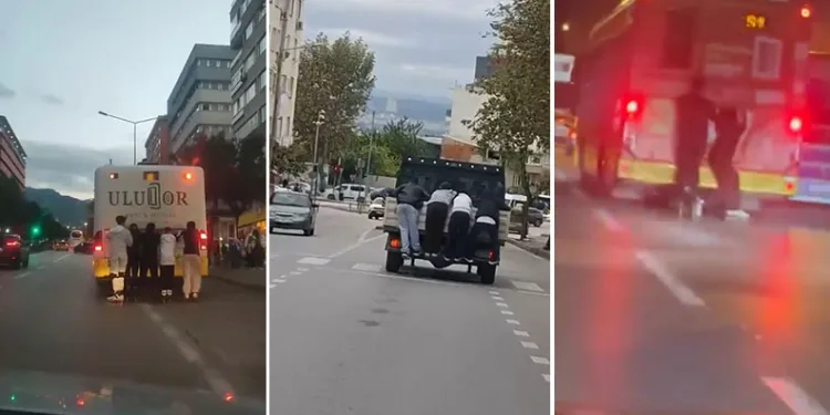 Bursa’da gençlerin tehlikeli yolculuğu