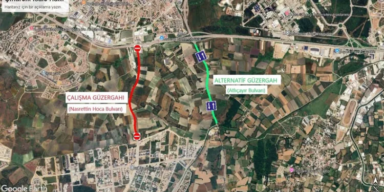 Bursa’da su projesi için trafik düzenlemesi