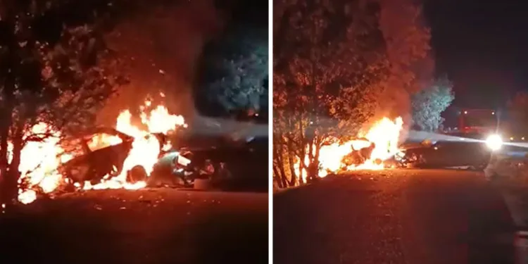 Bursa’da korkunç kaza: Araç alev aldı, yangın ormana sıçradı