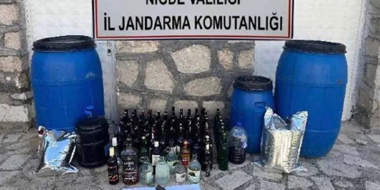 Niğde’de jandarmadan kaçak alkol operasyonu