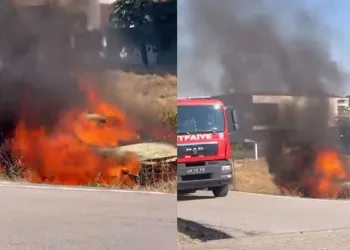 Bursa’da elektrik direğinden düşen 2 tekniker yaralandı
