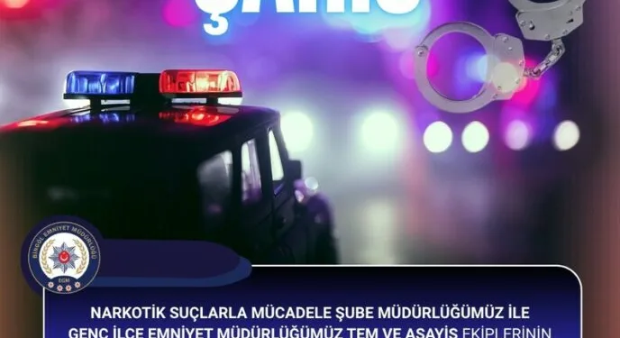 Bingöl’de hakkında 15 yıl kesinleşmiş hapis cezası bulunan zanlı tutuklandı
