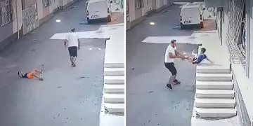 8 yaşındaki çocuğu acımasızca fırlatan şahıs yakalandı