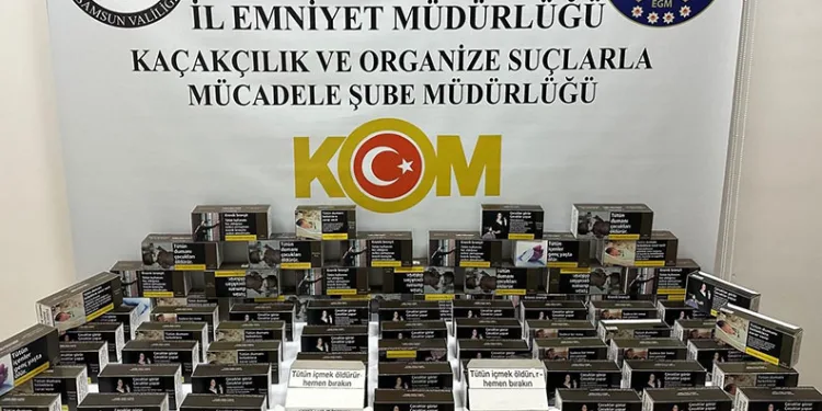 Samsun’da kaçak makaron operasyonu