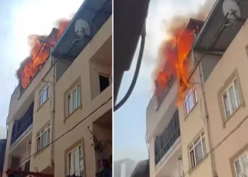 Bursa’da çatı katında çıkan yangın paniğe neden oldu