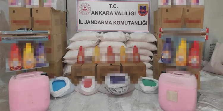 Ankara’da 500 litre sahte deterjan ele geçirildi