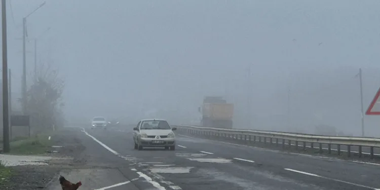 Tekirdağ-Muratlı karayolunda yoğun sis etkili oldu