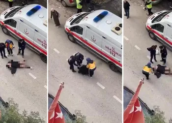 Bursa’da yolun ortasında yatan kadın, sinir krizi geçirdi