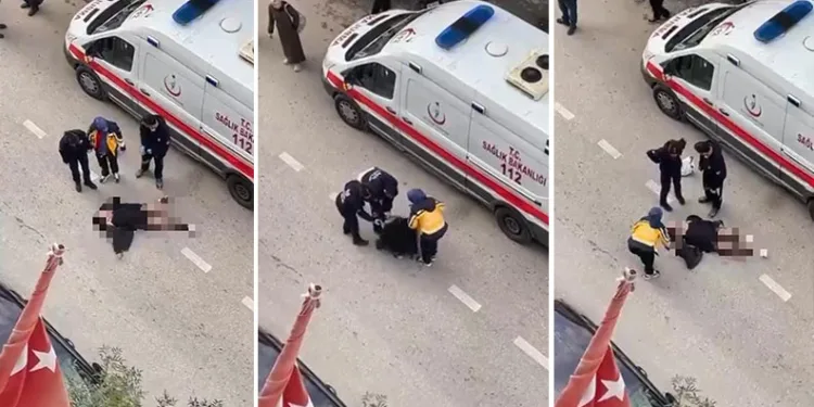 Bursa’da yolun ortasında yatan kadın, sinir krizi geçirdi