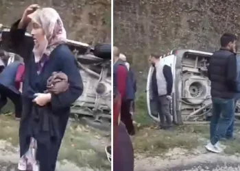 Bursa’da yolcu minibüsü devrildi 8 kişi hafif yaralandı