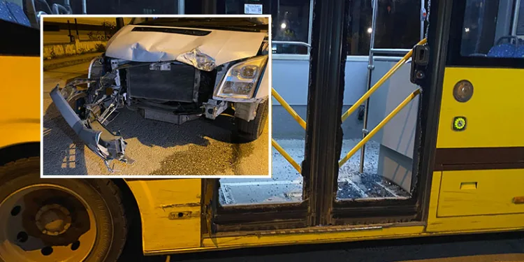 Bursa’da otobüs ile kamyonet çarpıştı