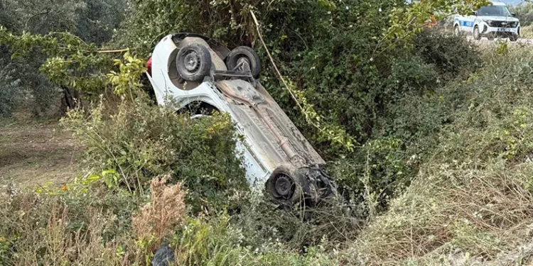 Bursa’da sollama yaparken zeytinliğe uçtu