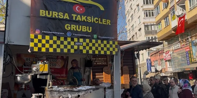 Bursa’da taksicilerden anlamlı hayır