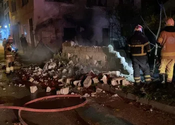 Uludağ’da kış uykusuna yatmayan ayılar, çöp konteynerlerini talan etti