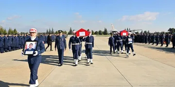 İki hava şehidi uçakla Eskişehir’e getirildi