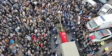 Kayserili binler, şehidini uğurladı