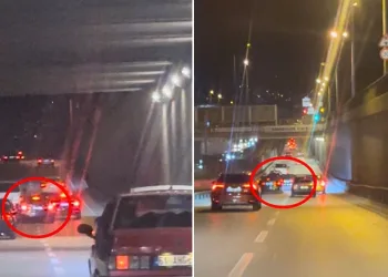 Bursa’da trafikte makas atan araçlar kamerada