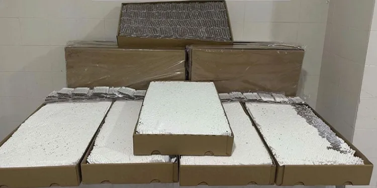 Çanakkale’de kaçakçılık operasyonu: 120 bin dolu makaron yakalandı