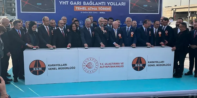Bursa Şehir Hastanesi ve YHT Garı bağlantı yollarının temeli atıldı