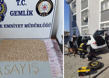 Bursa’da şüpheli araçtan uyuşturucu çıktı