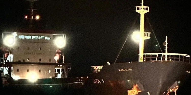Çanakkale Boğazı’ndan geçen kuru yük gemisi makine arızası yaptı