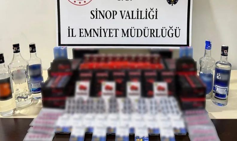 Sinop’ta kaçak içki ve cinsel içerikli ürün operasyonu