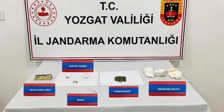 Yozgat’ta uyuşturucu madde kullanan şahıslar yakalandı
