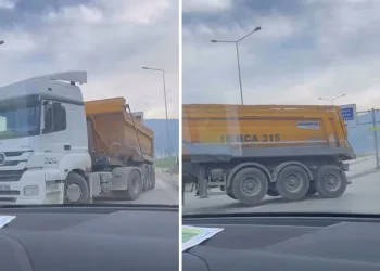 Bursa’da ters şeritten giren kamyon ‘pes’ dedirtti