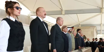 Erdoğan, 8 Kasım Zafer Günü’nün kutlandığı tören alanında