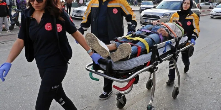 18 kişinin yaralandığı kaza güvenlik kamerasında