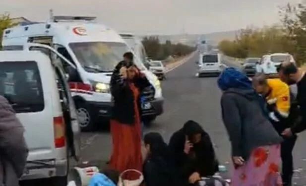 18 kişinin yaralandığı kaza güvenlik kamerasında