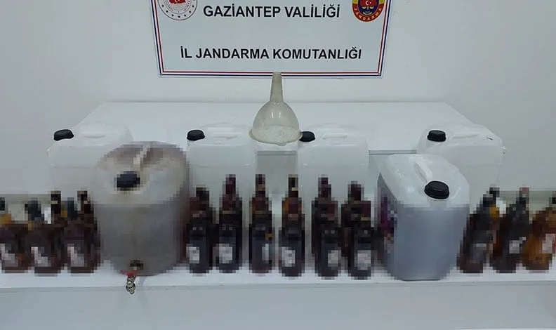 Gaziantep’te 140 litre sahte, 39 bin litre kaçak alkol ele geçirildi