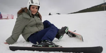 Palandöken’de kayak keyfi başladı