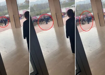 Bursa İnegöl’de öğretmen öğrenciyi yere çarptı