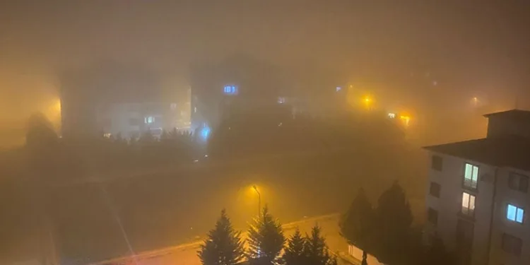 Yenişehir’de sis etkili oldu