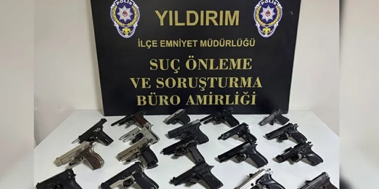 Bursa’da kaçak silah atölyesine Yıldırım operasyonu